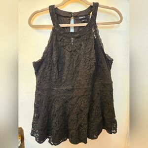 Torrid Black Lace Women's sleeveless top size 1